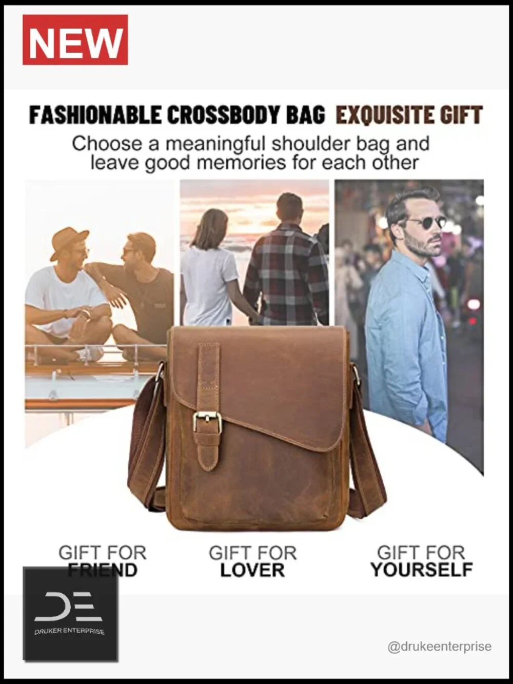 N/A leather messenger